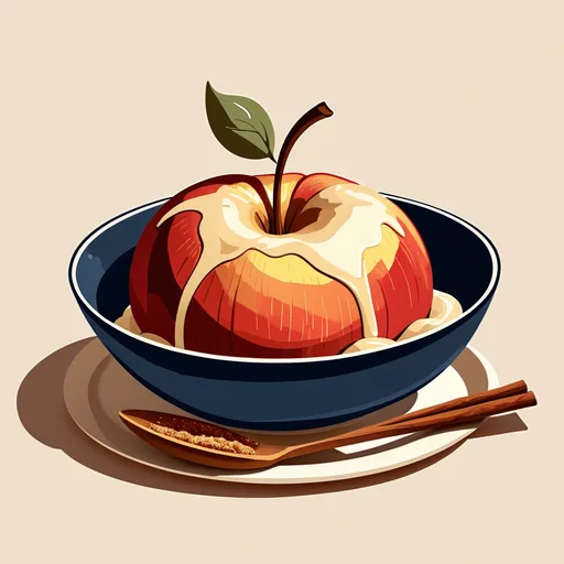 Manzana horneada al microondas