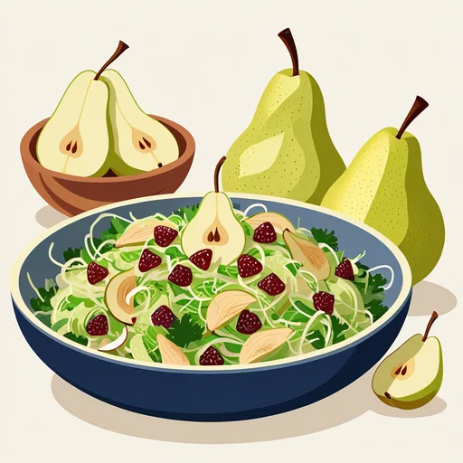 Salade parfaite de poire et choux de Bruxelles