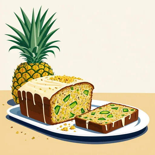 Pastel de calabacín y piña