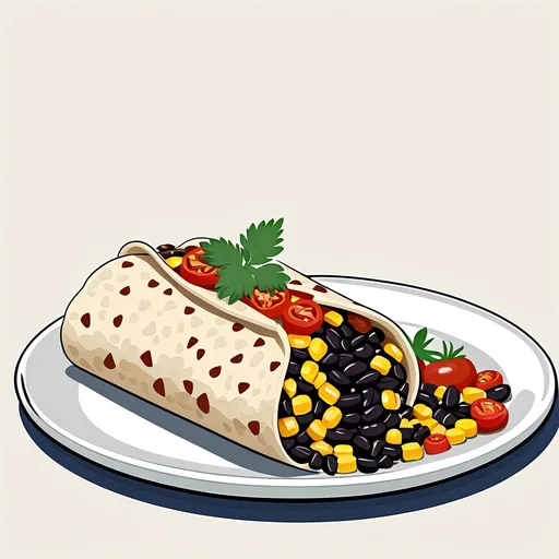Schwarze-Bohnen-Burrito