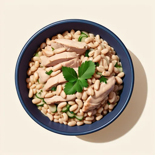 Mediterraner Hähnchen-Bohnen-Salat