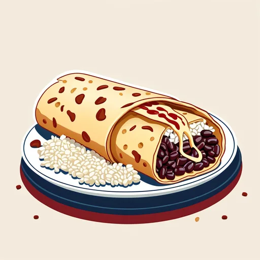 Burritos de frijoles y arroz