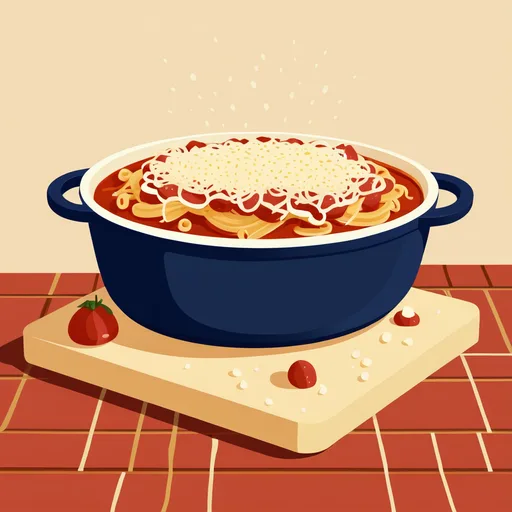 Pasta mit Tomaten und Käse