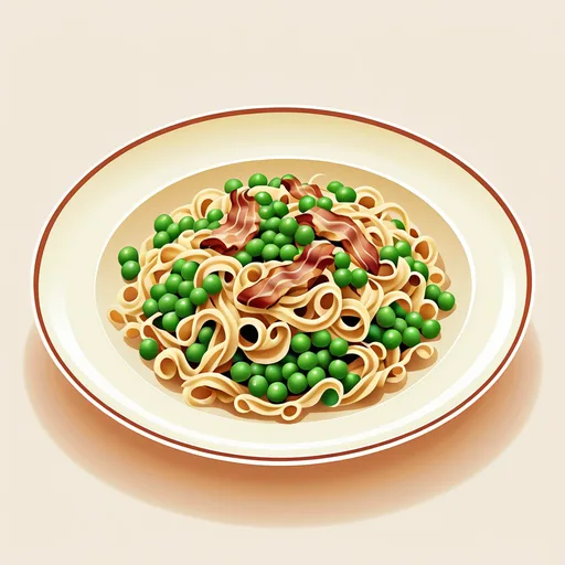 Pasta bacon dan kacang polong
