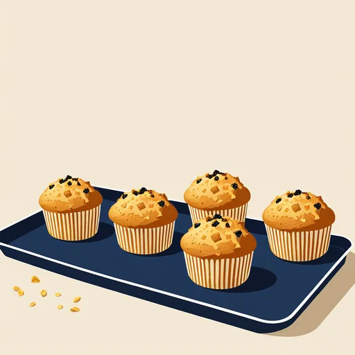 Havermout-rozijnenmuffins