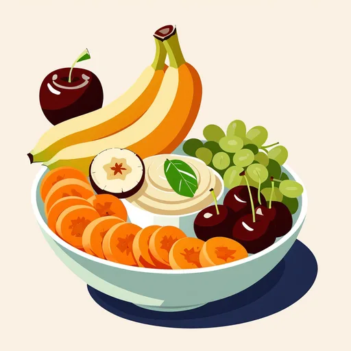 سلطة الكرز والشمام والعنب