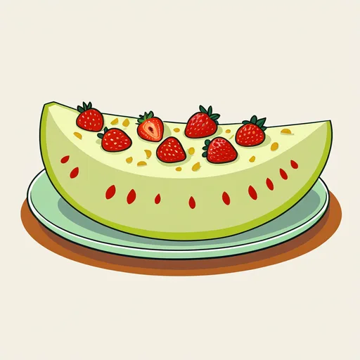Gajos de ensalada de verano de melón