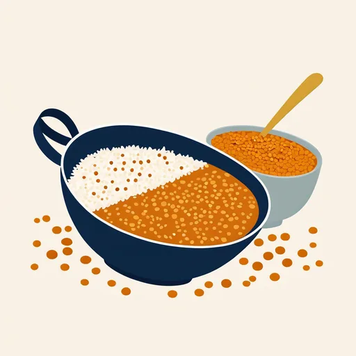 Lentejas rojas con cebolla | Masoor Dal