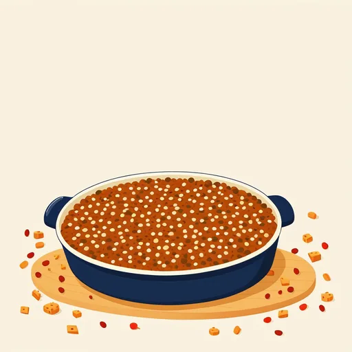 구운 렌틸콩 캐서롤