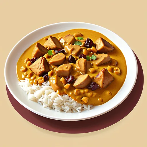Curry-Hähnchen mit Rosinen und Pilzen