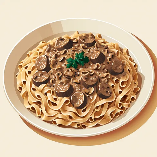 Bò sốt kem Stroganoff