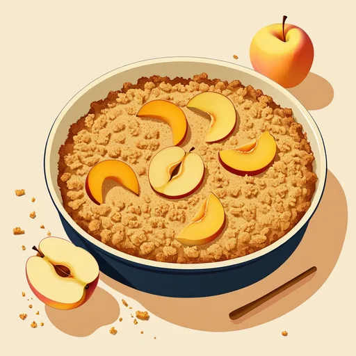 Pfirsich-Apfel-Crisp