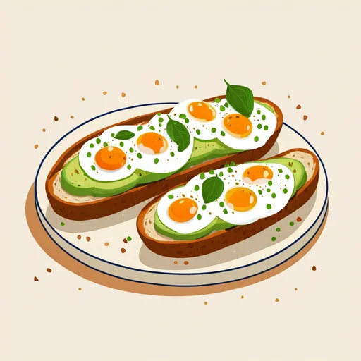 Bruschetta à l'avocat pour le petit-déjeuner