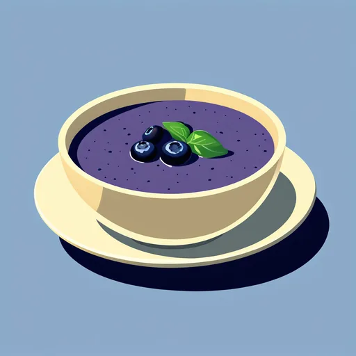 Gekühlte Blaubeersuppe