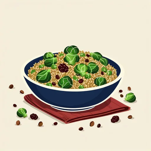 Rosenkohl-Cranberry-Bulgur-Salat