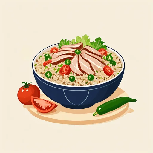 สลัดข้าวไก่