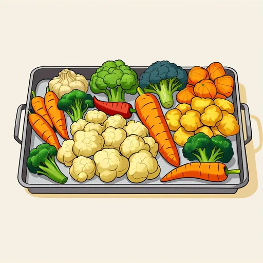 오븐에 구운 채소