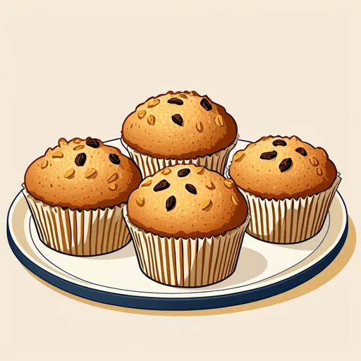Haferkleie-Muffins
