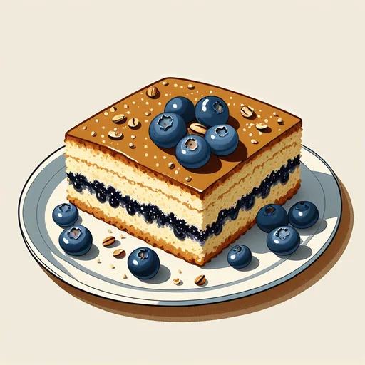 Koffiecake met blauwe bessen