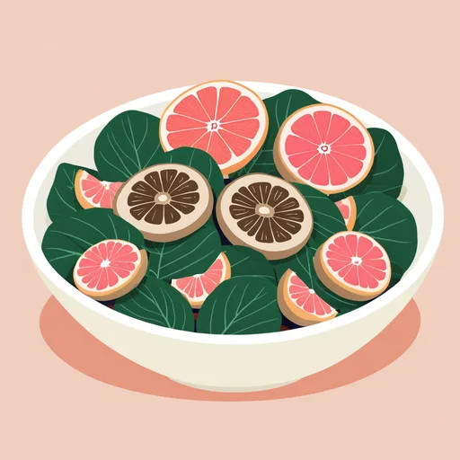 Salade d'épinards au pamplemousse
