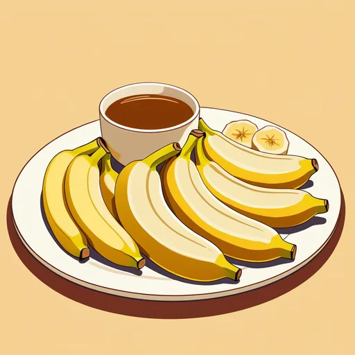 Bananas con salsa de caramelo