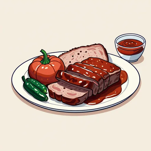 Geglaceerd gehaktbrood