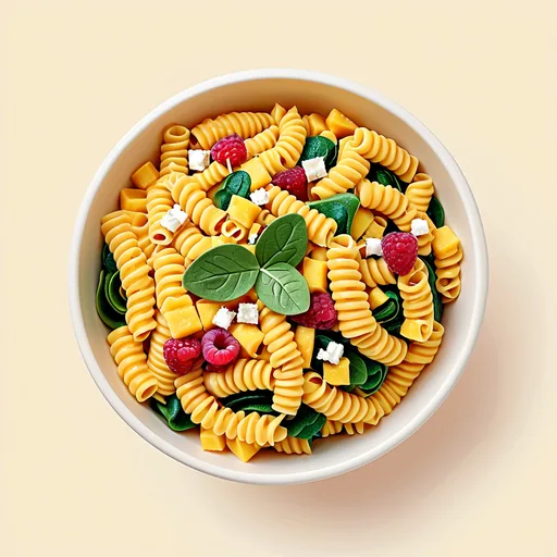 Mango-Beeren-Rotini-Salat