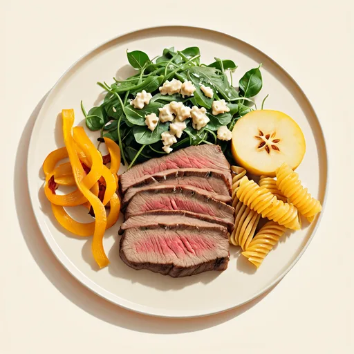 Salad na Grilled Steak, Peppers, at Peras