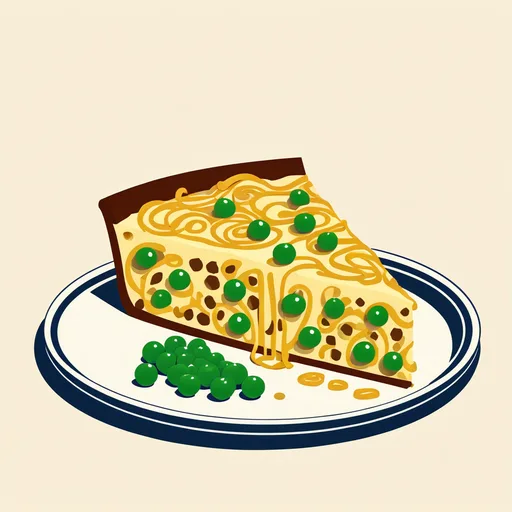 Pasta-Frittata mit Erbsen