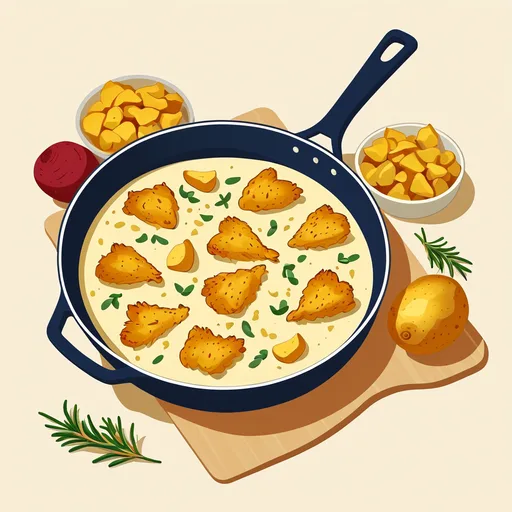 Sartén de papas al estilo toscano