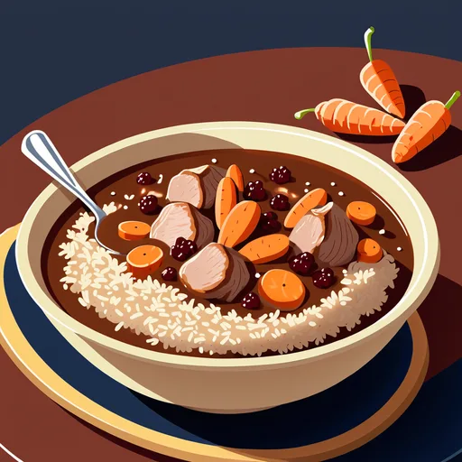 Slow Cooker Pork Stew na may Brown Rice