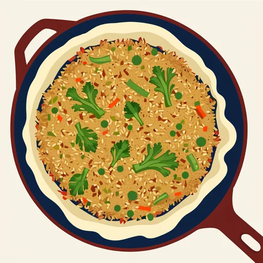 Vegetarische gebakken rijst