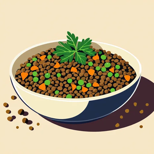 Salade de lentilles aux légumes