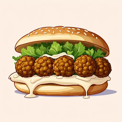 Sandwich Falafel dengan Yogurt