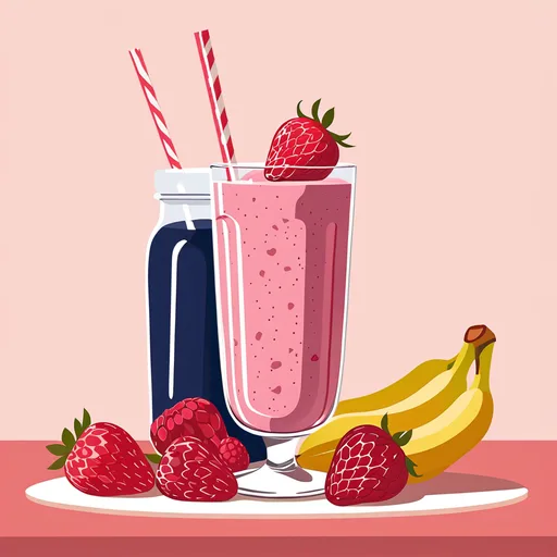 Smoothie aux fruits rouges