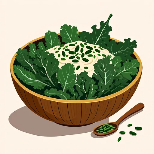 Salad Kale dengan Dressing Yogurt