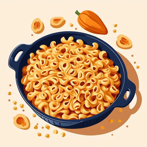 Pastaschotel met flespompoen