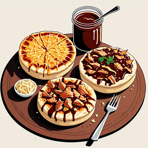 بيتزا دجاج الباربيكيو