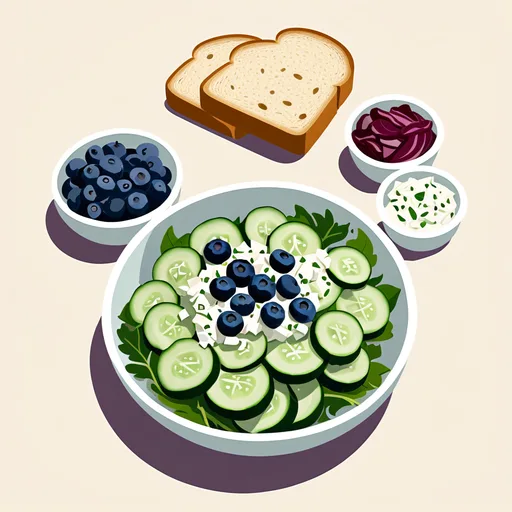 Gurken-Blaubeer-Salat